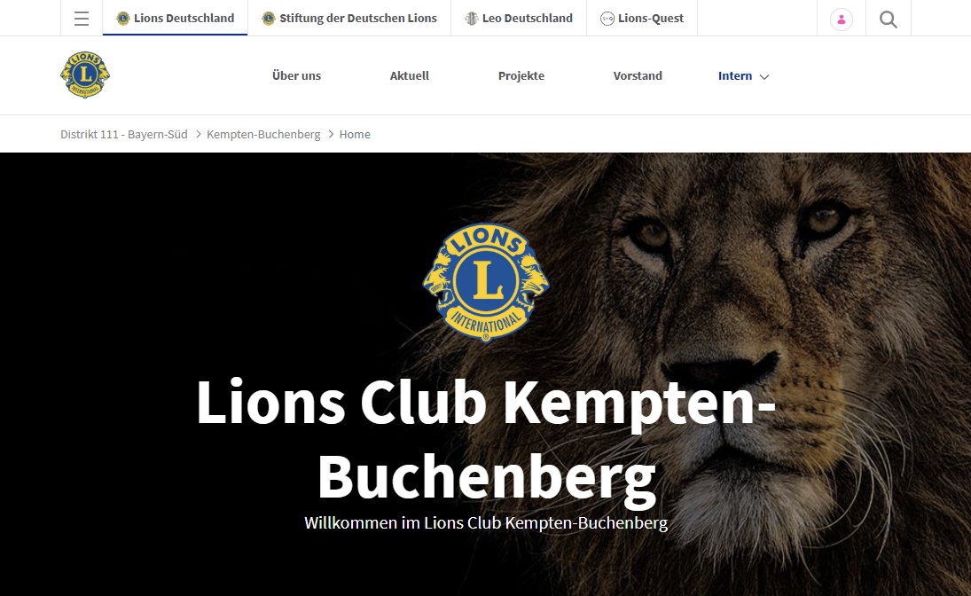 Screenshot neue Webseite